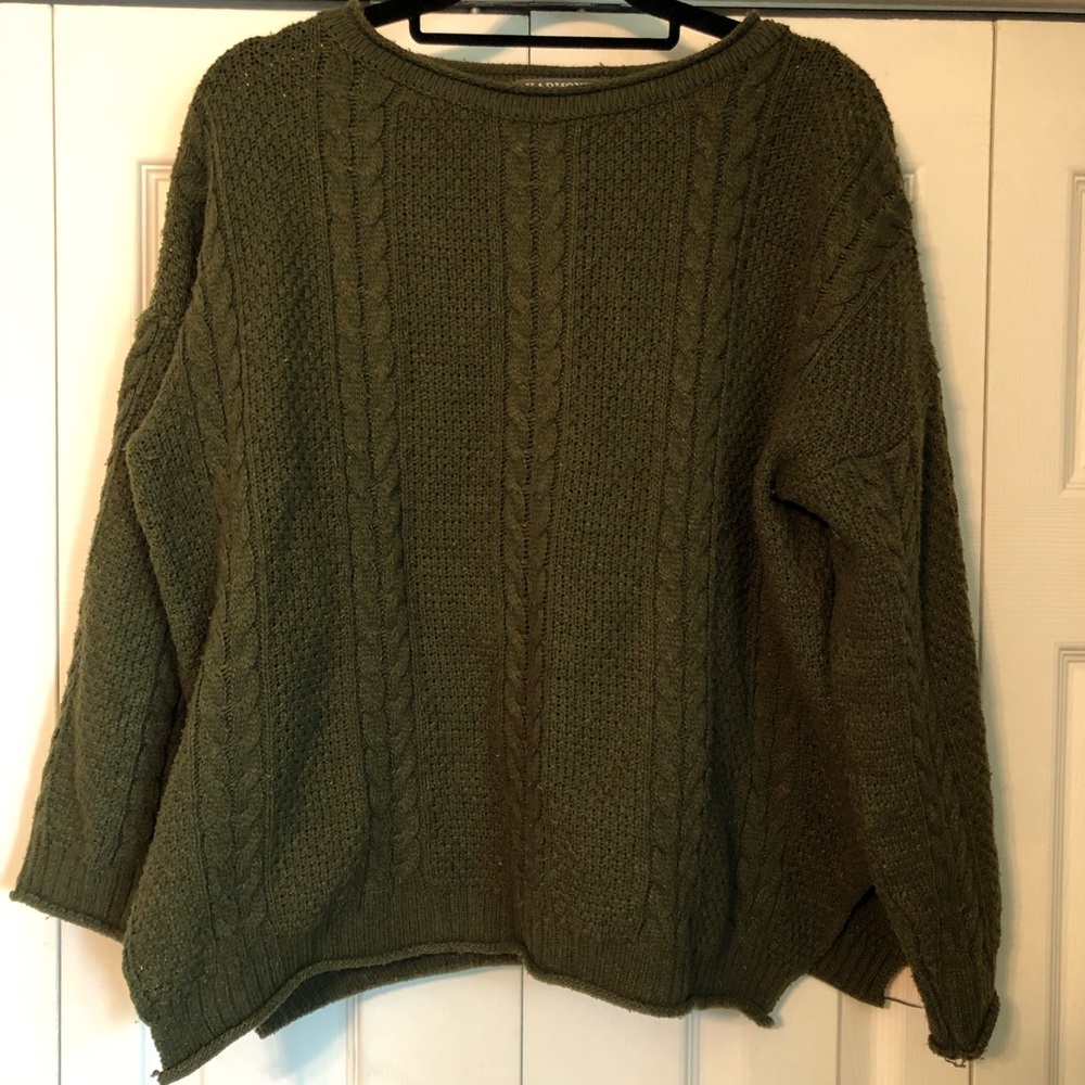 Knit green sweater
